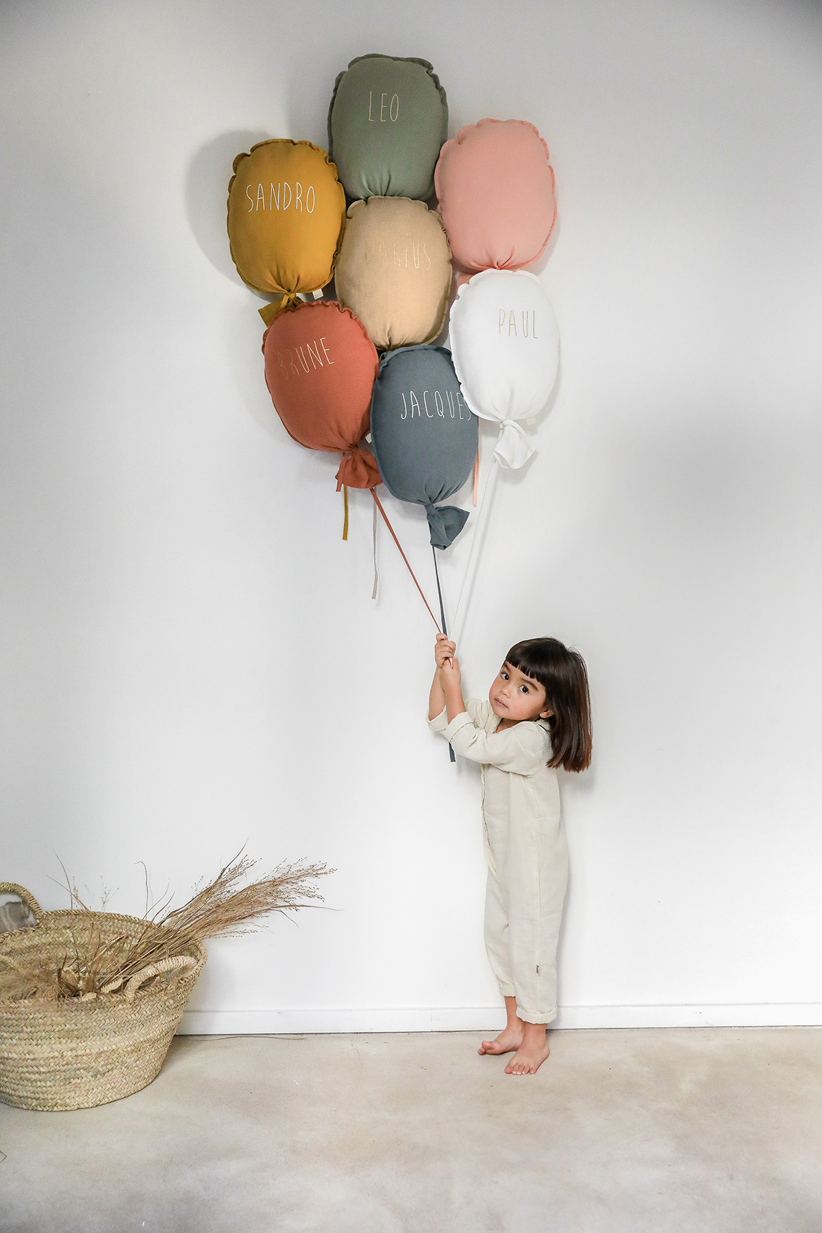 ballon personnalisé en lin décoration chambre enfant