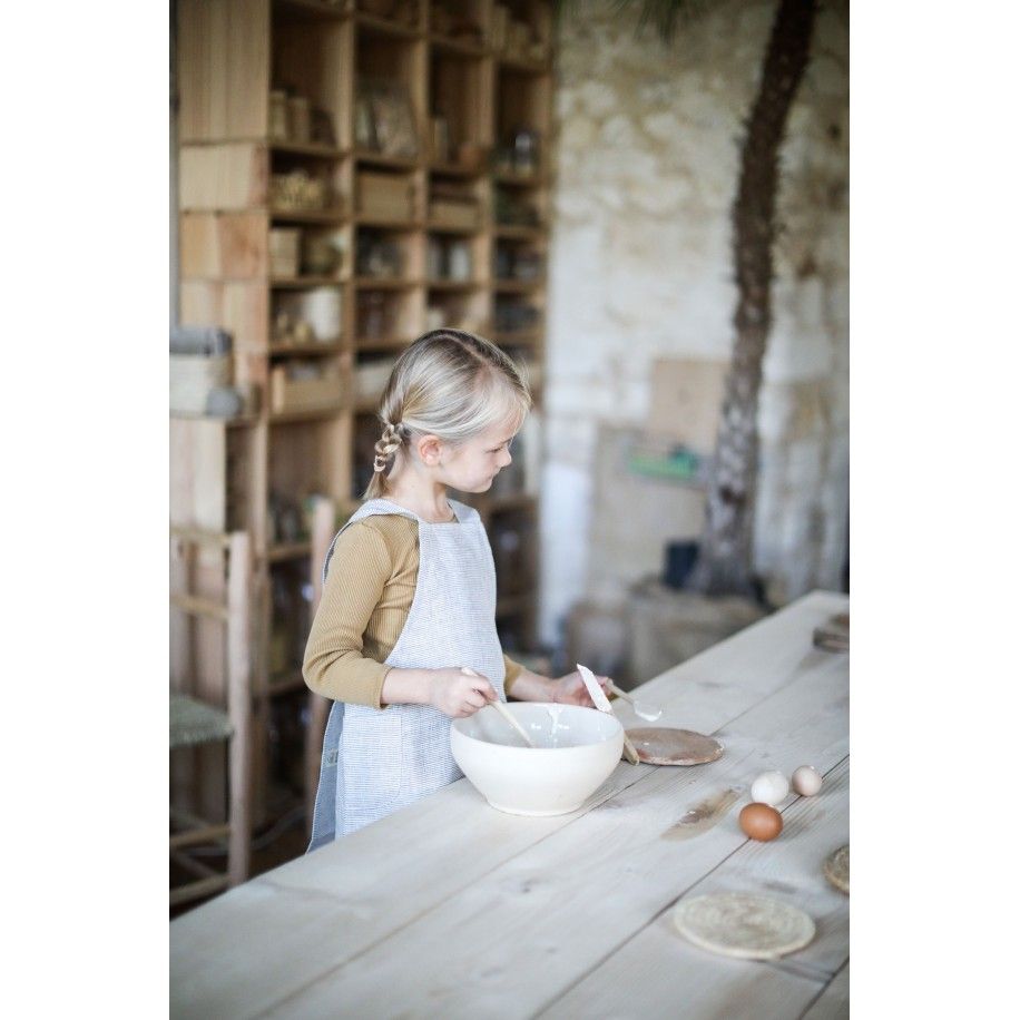Tablier Cuisine Enfant En Lin - Taille Adjustable - Motif Mignon - Pour Cuisine Et Activités Créatives