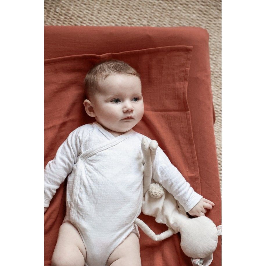 Removable plain cover for changing swaddle, personalizable
