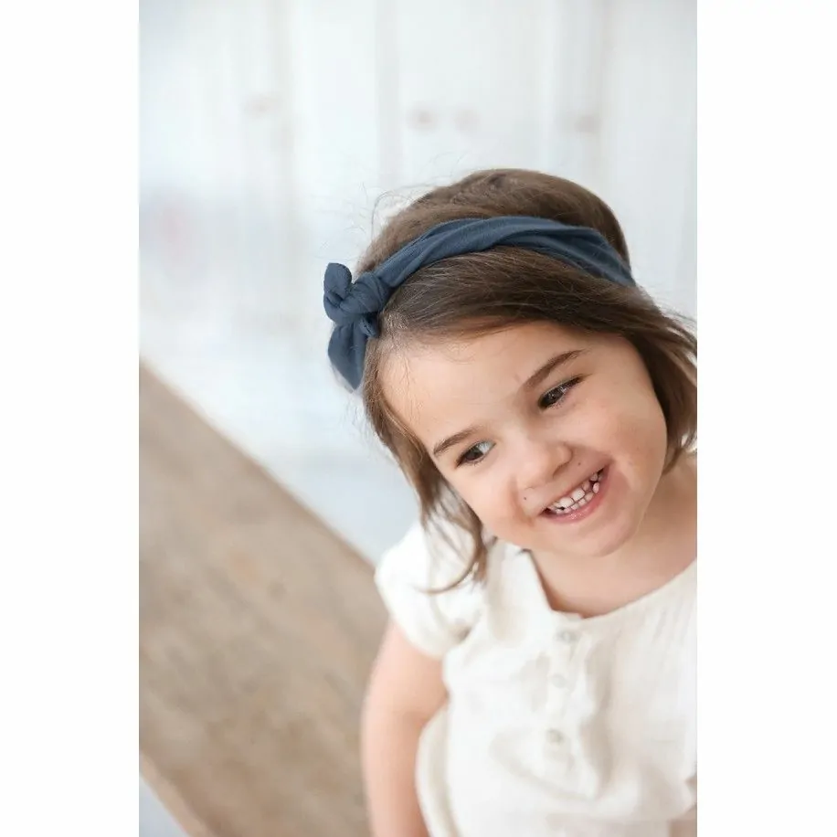 Bonita cinta para el pelo con lazo liso y ajustable, de gasa de algodón, para bebés y niñas pequeñas