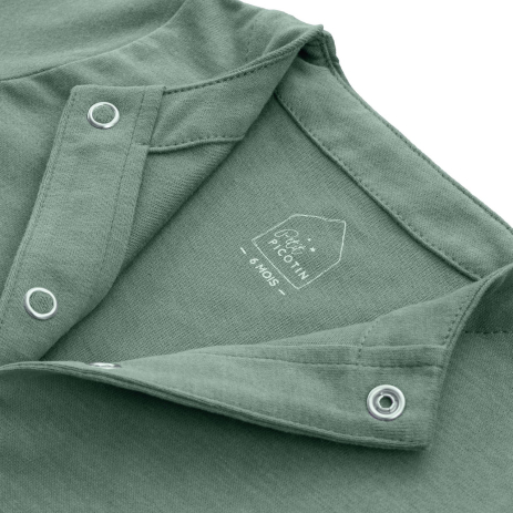 pretty plain organic cotton jersey baby pajamas with snap buttons