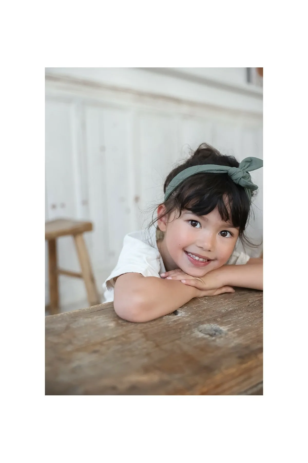 joli bandeau avec noeud uni et ajustable en gaze de coton pour bébé et petite fille
