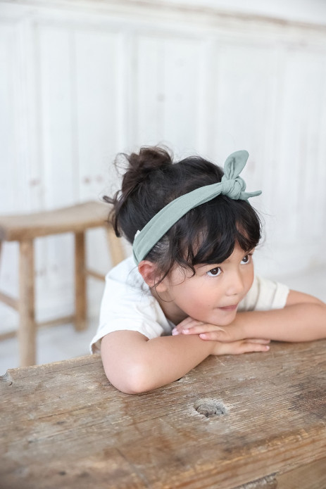 Bonita cinta para el pelo con lazo liso y ajustable, de gasa de algodón, para bebés y niñas pequeñas