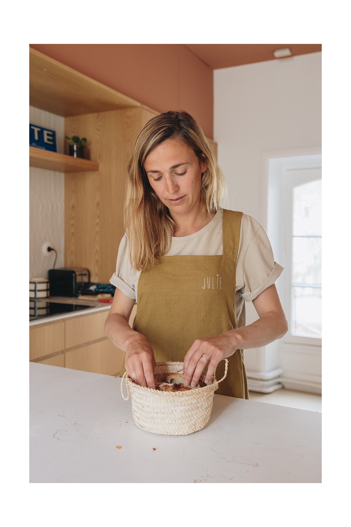 delantal de cocina para adulto personalizado - liso y de lino