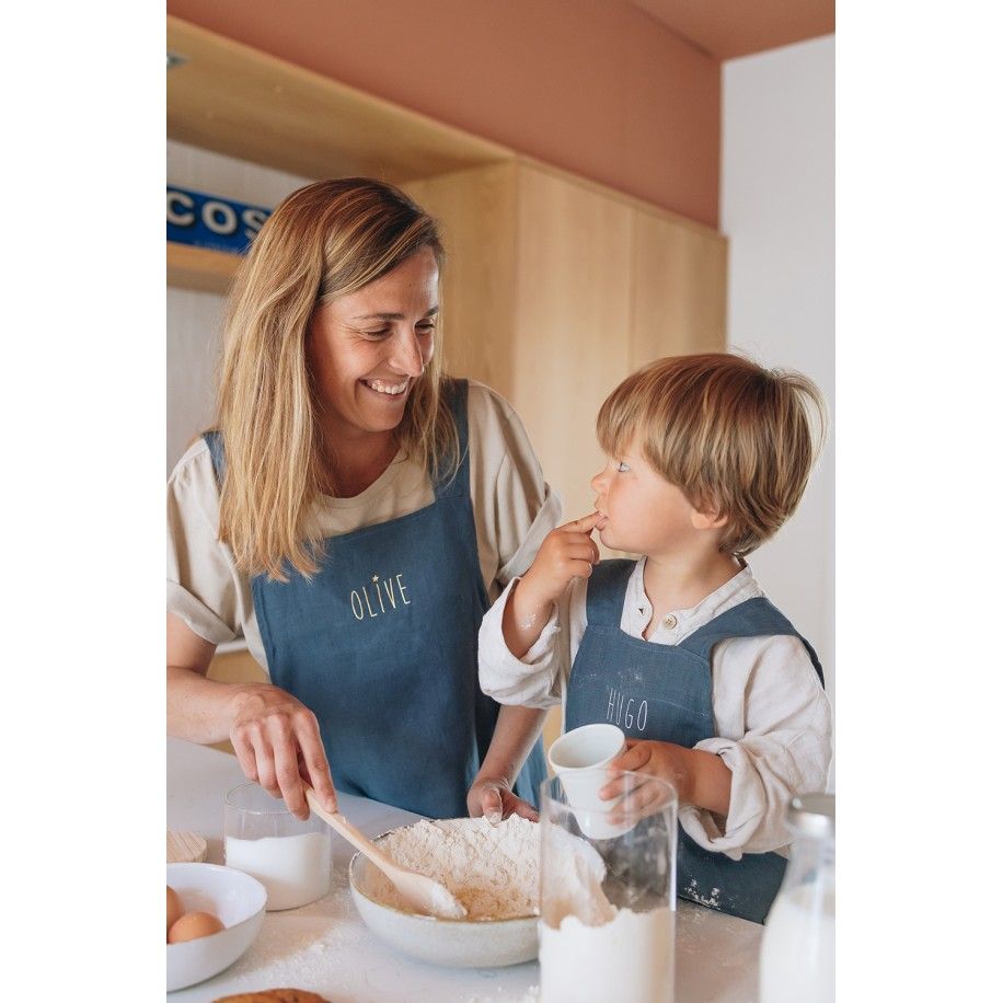 delantal de cocina para adulto personalizado - liso y de lino