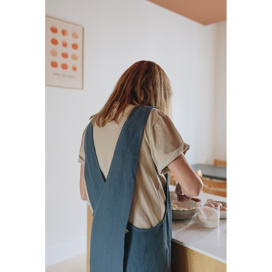 delantal de cocina para adulto personalizado - liso y de lino