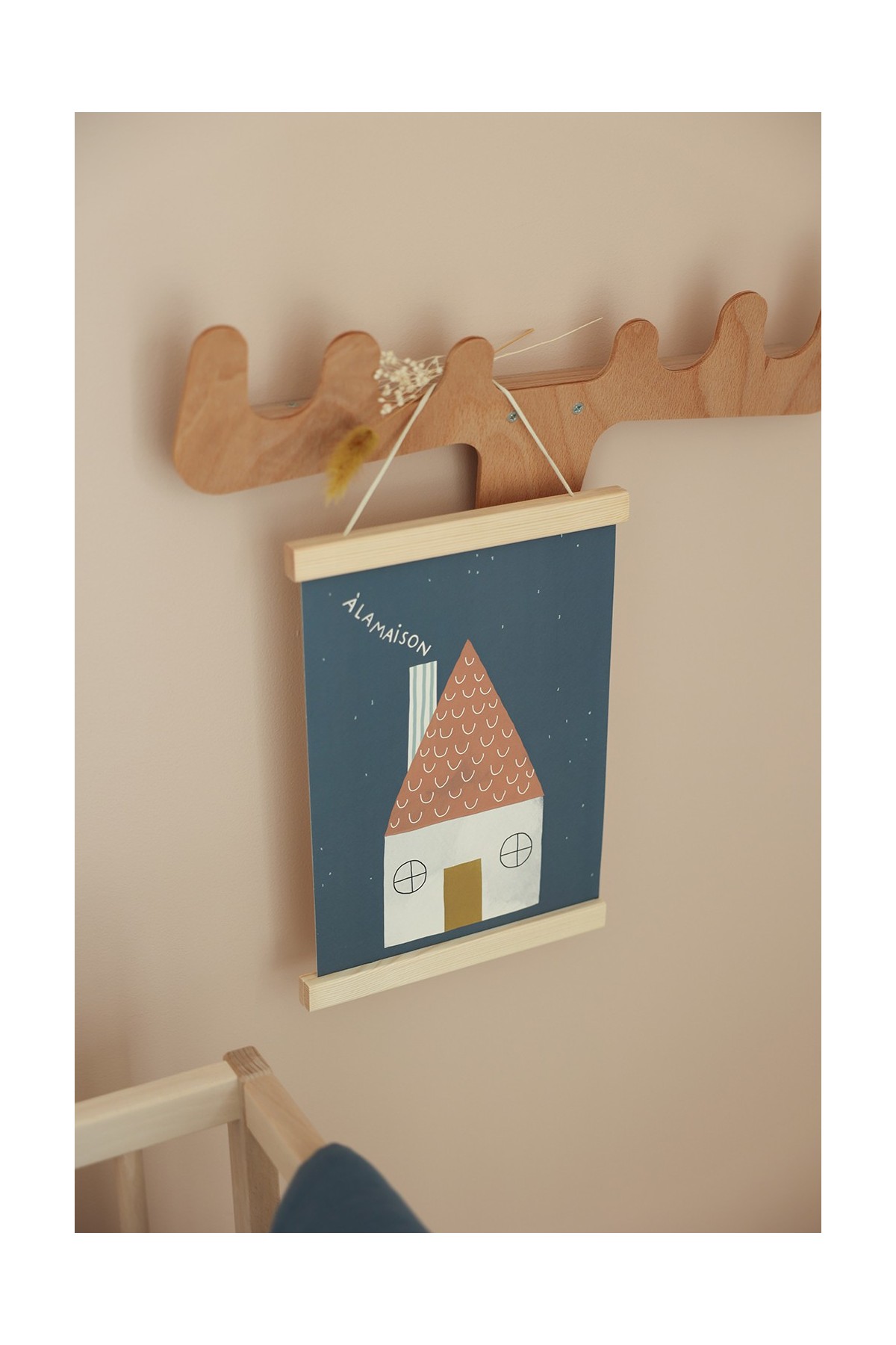 soporte de madera para pósteres - colgador de póster