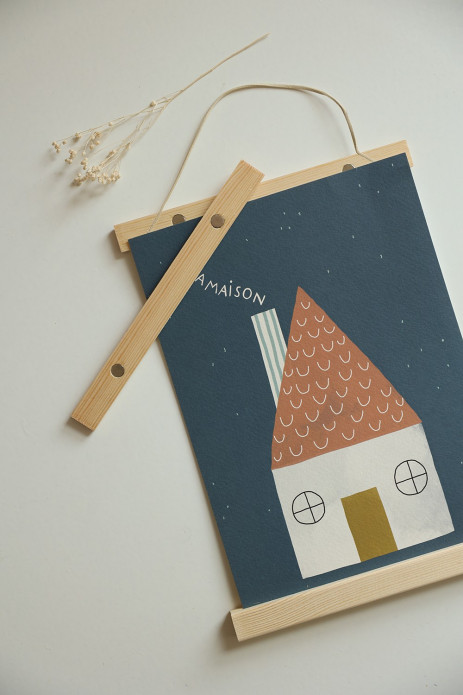 soporte de madera para pósteres - colgador de póster