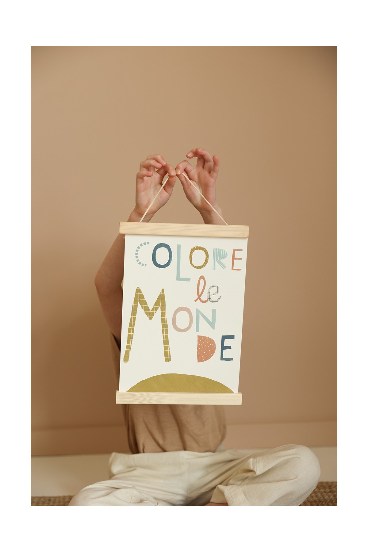 soporte de madera para pósteres - colgador de póster