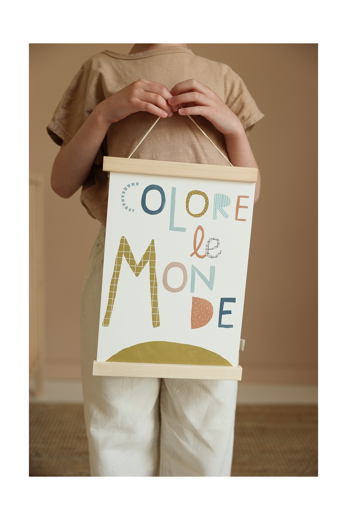 soporte de madera para pósteres - colgador de póster