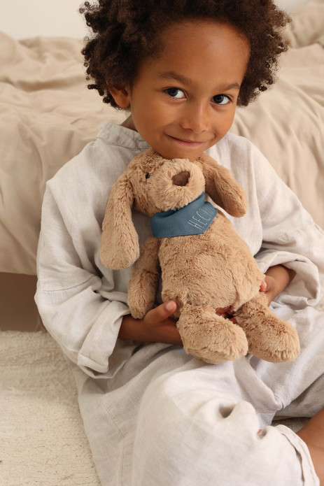peluche perro suave con pañuelo personalizado