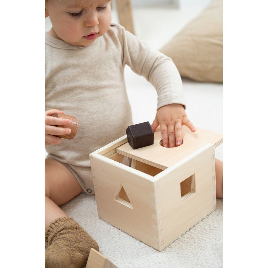 Cube de tri de formes - Jouets en bois