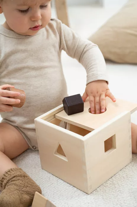 Cube de tri de formes - Jouets en bois