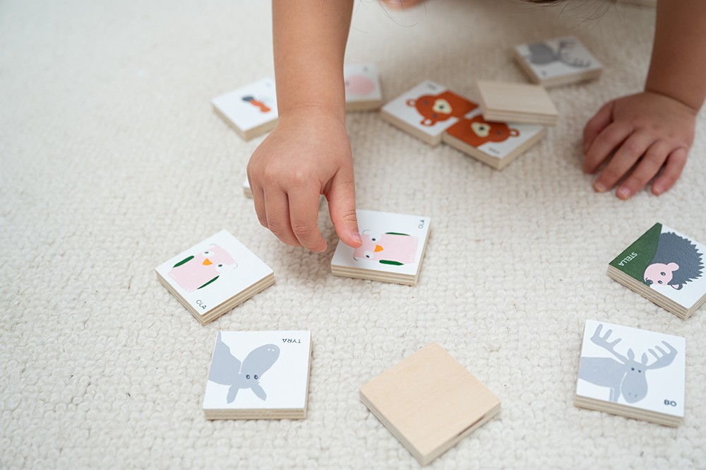 Wooden memory game