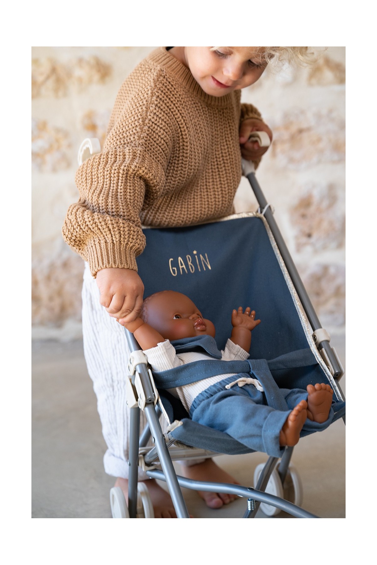 children's solid-colored and personalized stroller for doll baby