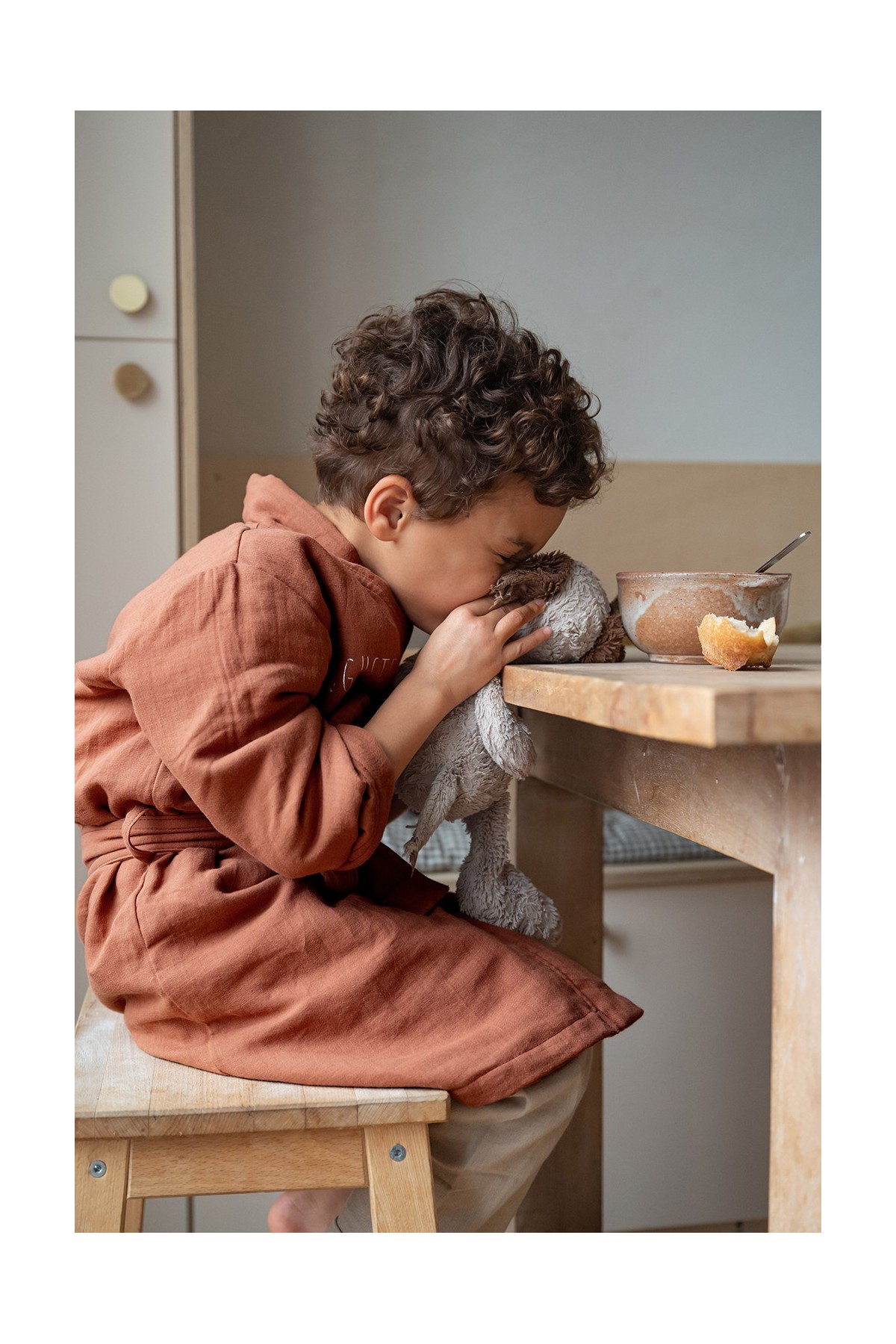 personalized cotton gauze bathrobe for children