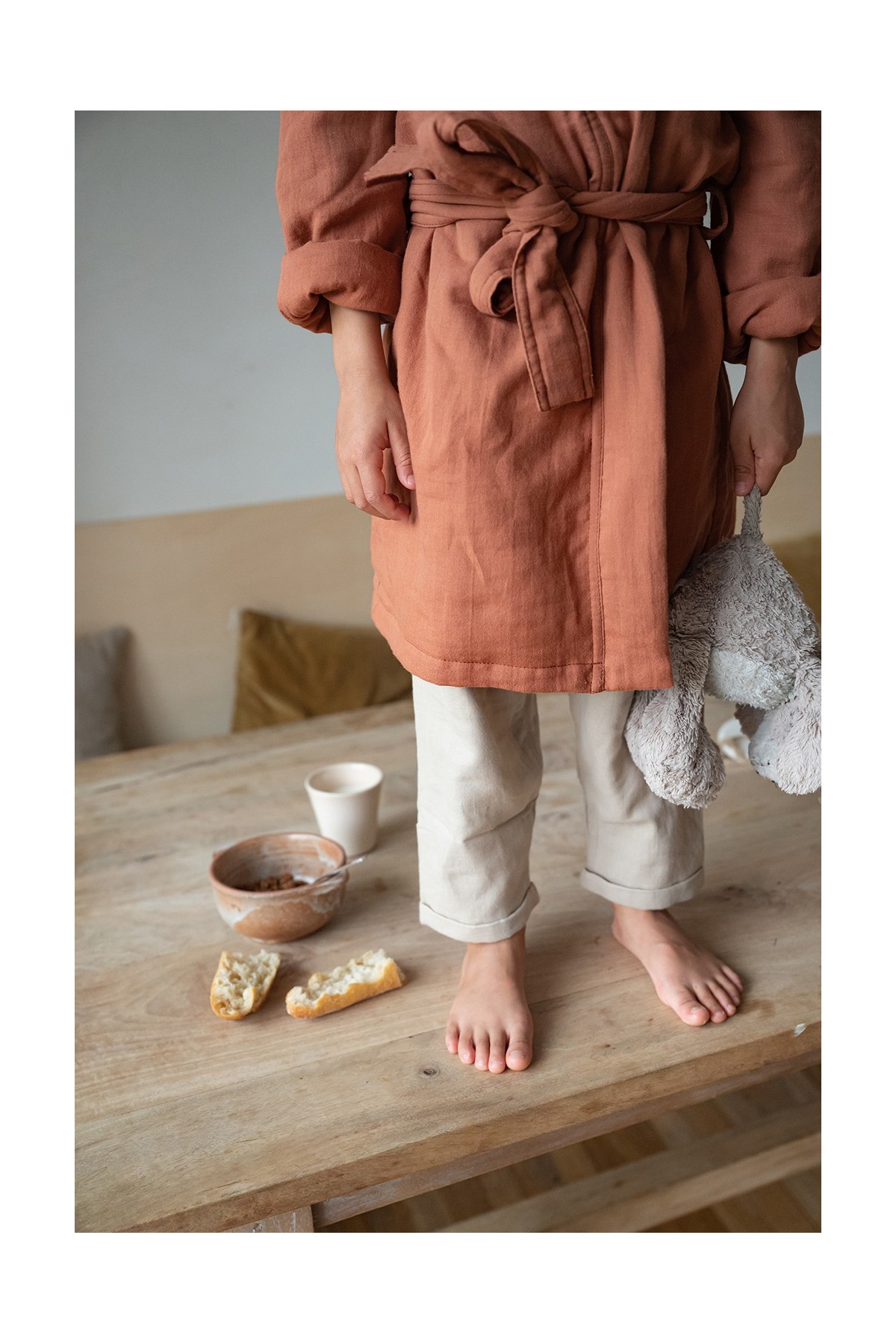 personalized cotton gauze bathrobe for children
