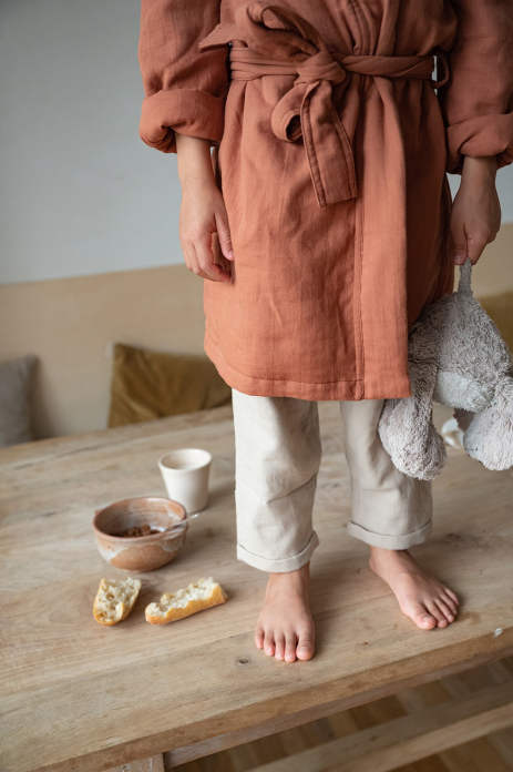 personalized cotton gauze bathrobe for children