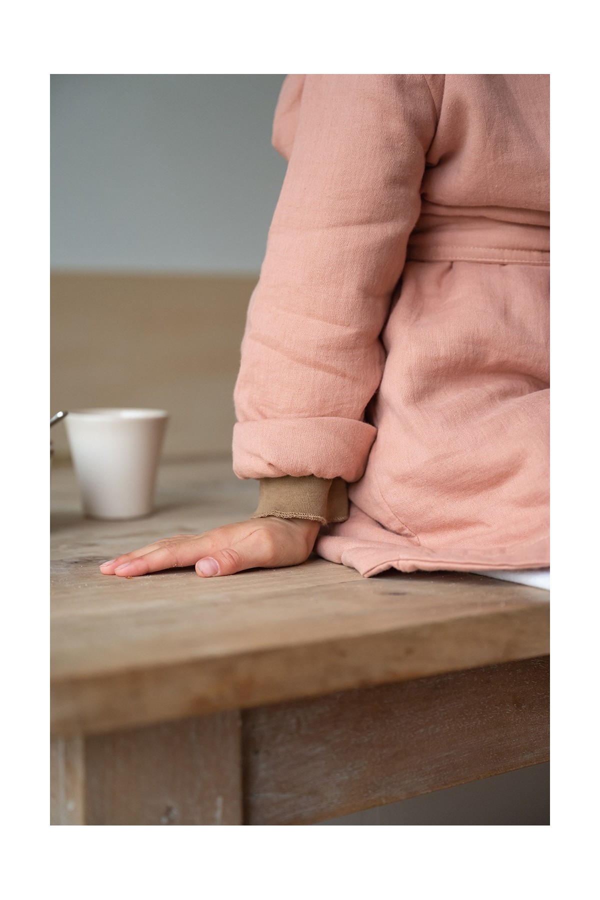 bata de algodón gasa personalizada para niño