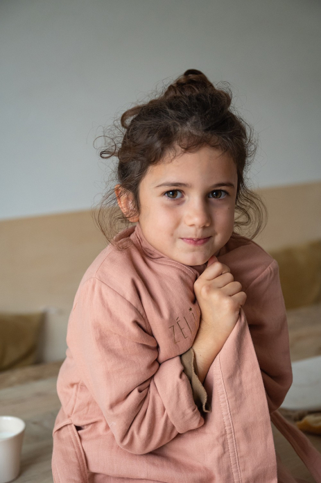 bata de algodón gasa personalizada para niño