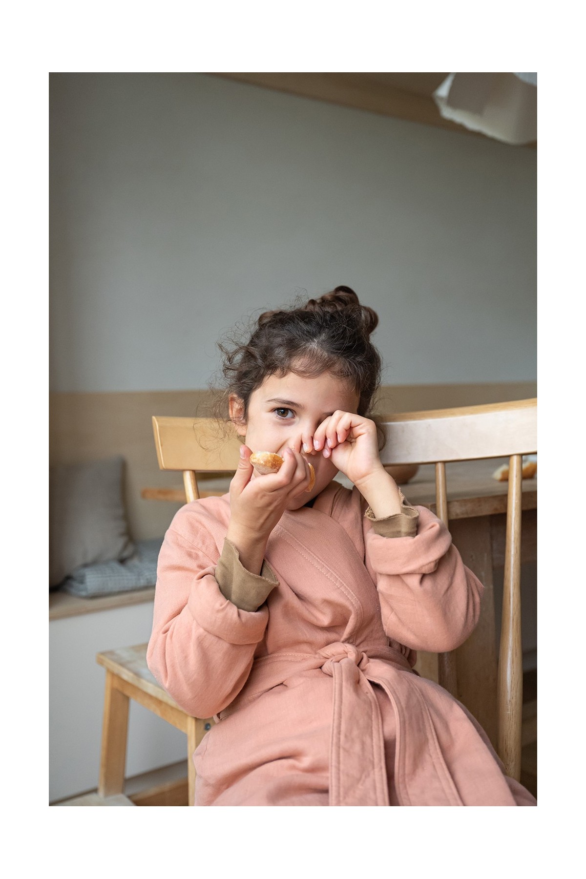bata de algodón gasa personalizada para niño