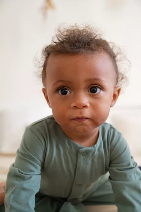 lovely plain organic cotton jersey pajamas for baby with snap buttons