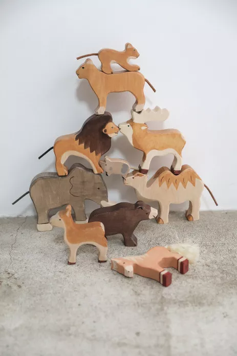 El cordero - Animales de madera