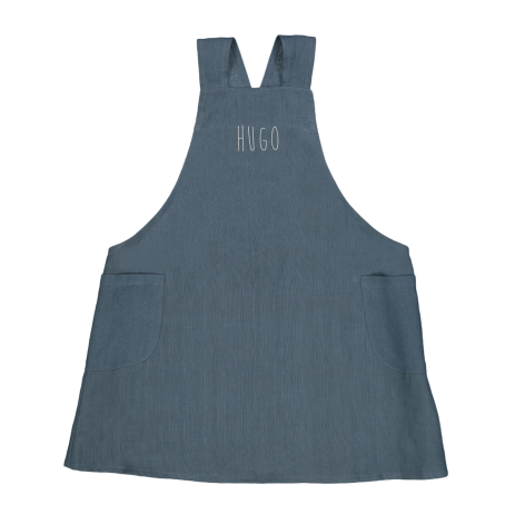 delantal de cocina de lino para niño - liso y bonito para personalizar - delantal japonés