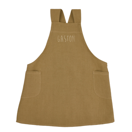 Delantal de cocina de lino para niños - liso y bonito para personalizar - delantal japonés
