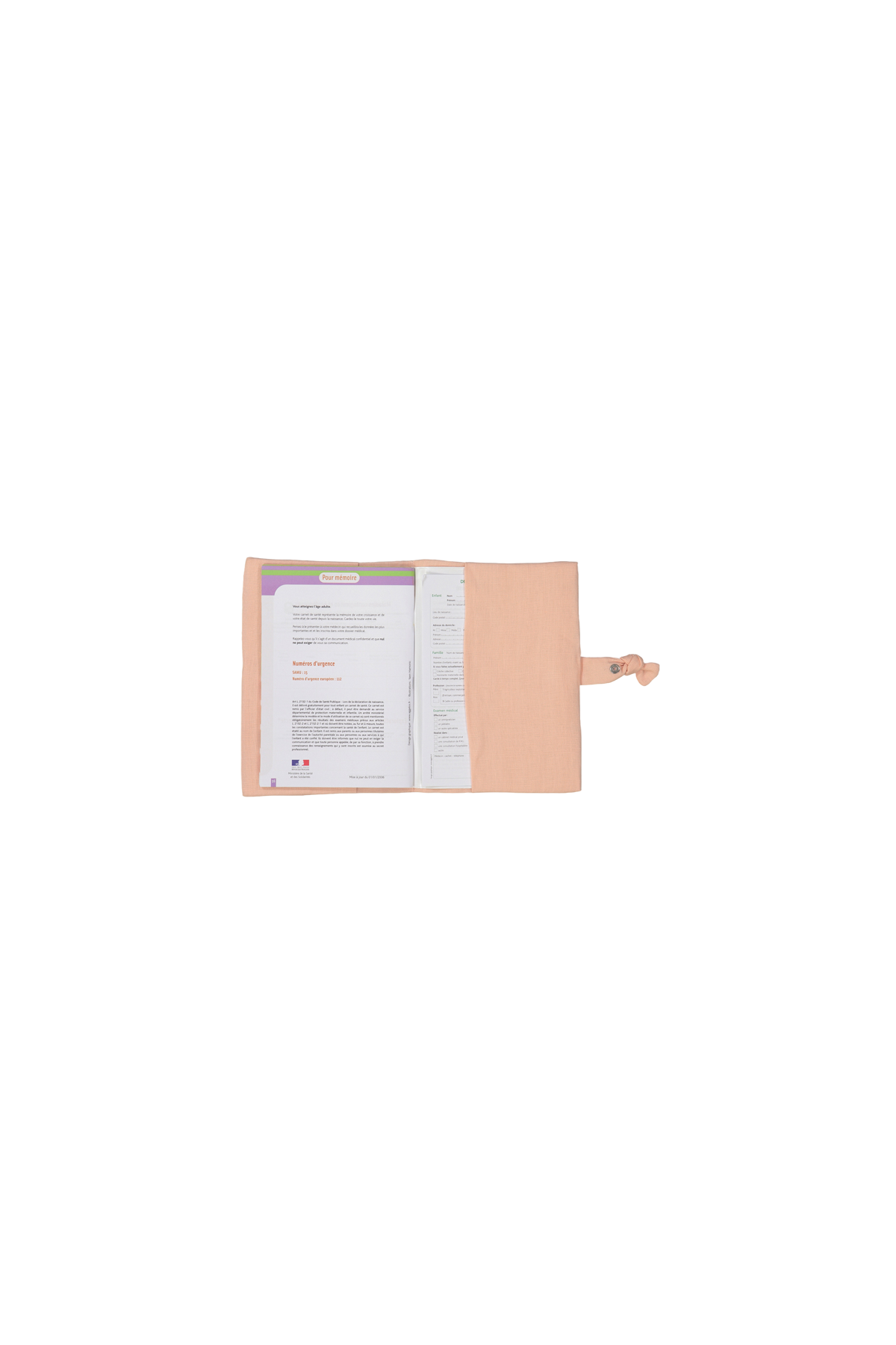 protège carnet de santé en lin personnalisé - idée cadeau de naissance personnalisée