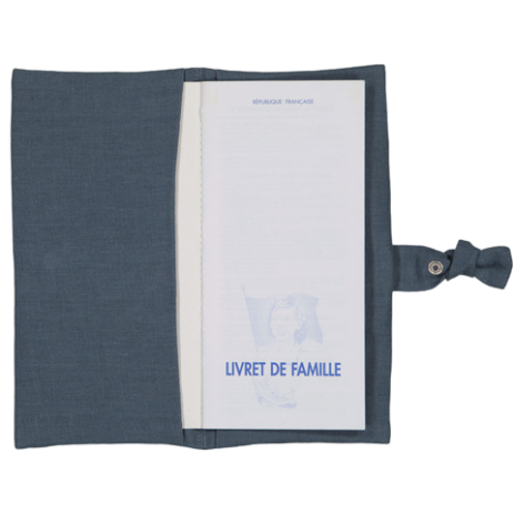 protector de libro de familia personalizado en lino - idea de regalo de boda