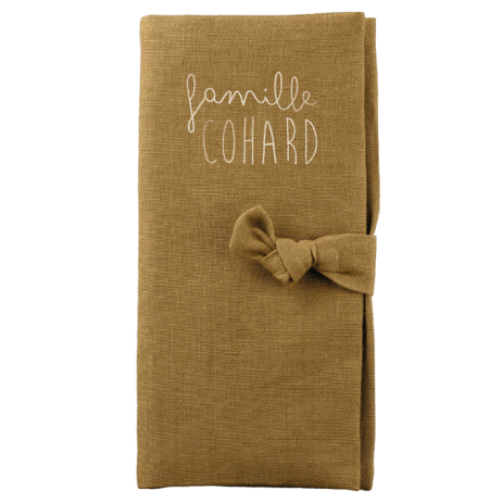 protector de libro de familia personalizado en lino - idea de regalo de boda