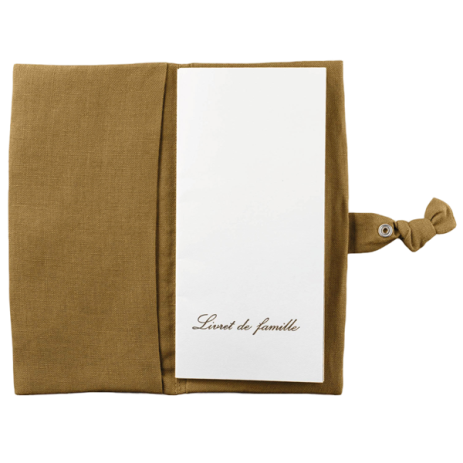 protector de libro de familia personalizado en lino - idea de regalo de boda