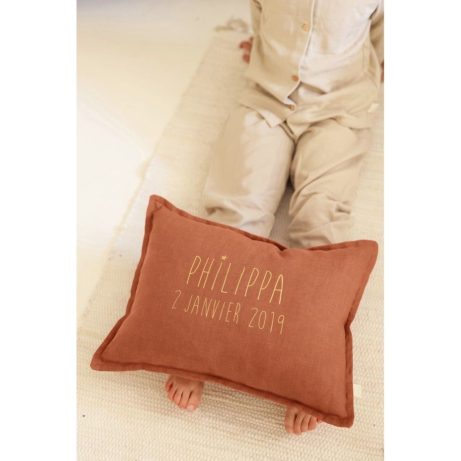 bonito cojín liso rectangular de lino para personalizar - decoración salón habitación