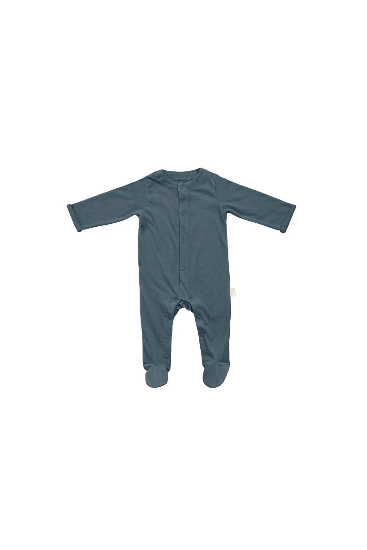 lovely solid-colored organic cotton jersey pajamas for baby with snap buttons