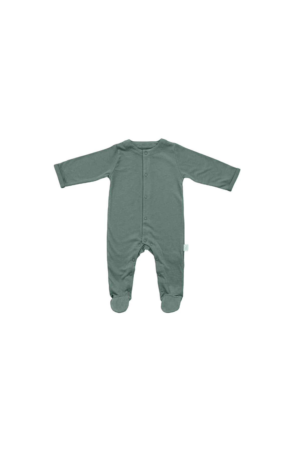 lovely solid-colored organic cotton jersey pajamas for baby with snap buttons