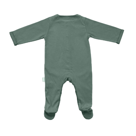 lovely solid-colored organic cotton jersey pajamas for baby with snap buttons