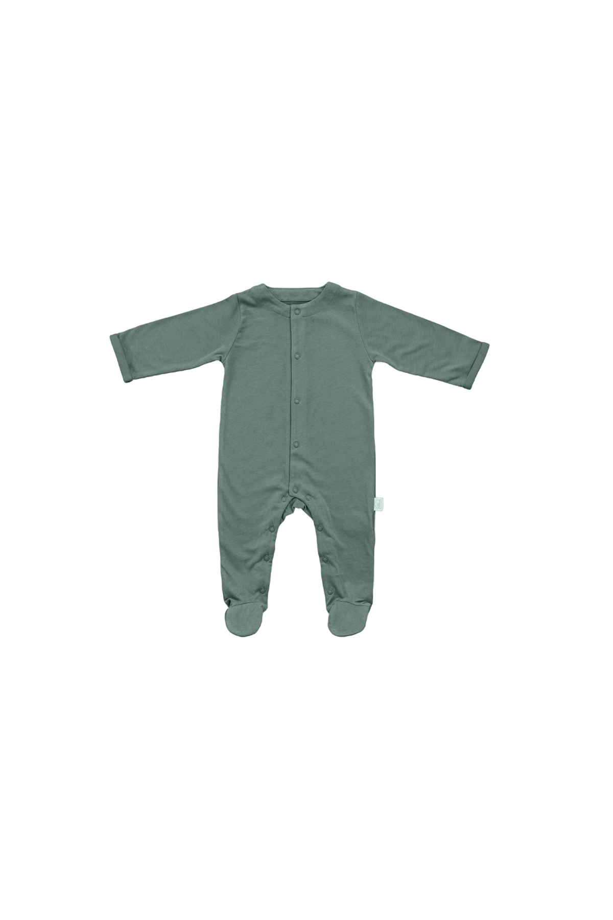 lovely solid-colored organic cotton jersey pajamas for baby with snap buttons