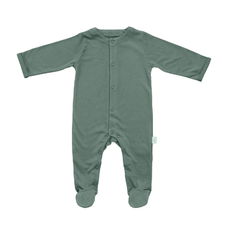 lovely solid-colored organic cotton jersey pajamas for baby with snap buttons