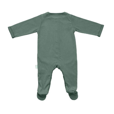 lovely solid-colored organic cotton jersey pajamas for baby with snap buttons