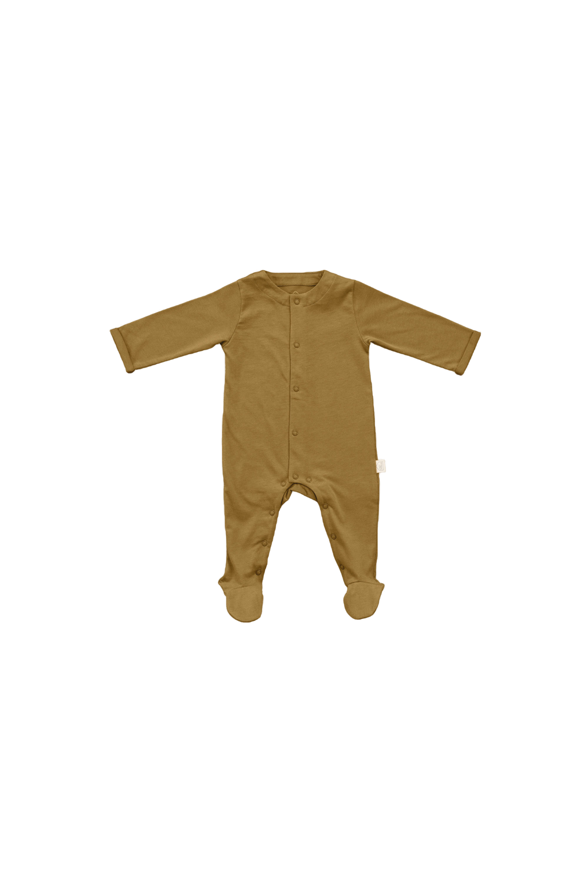 bonito pijama liso en jersey de algodón orgánico para bebé con botones de presión