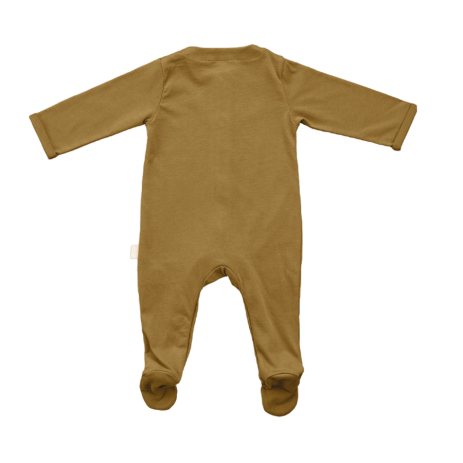 bonito pijama liso en jersey de algodón orgánico para bebé con botones de presión