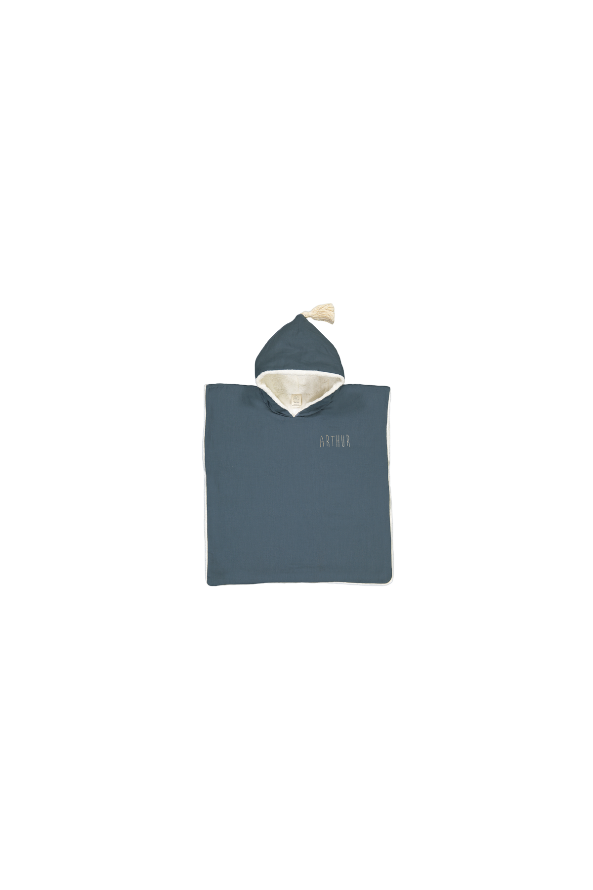 personalisable plain children's poncho in cotton swaddle