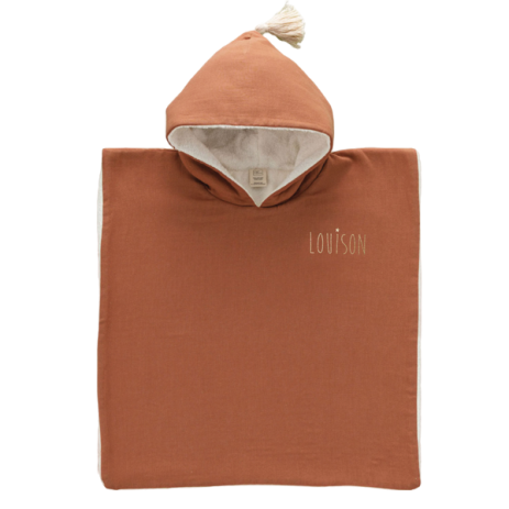 plain personalized children's cotton swaddle poncho