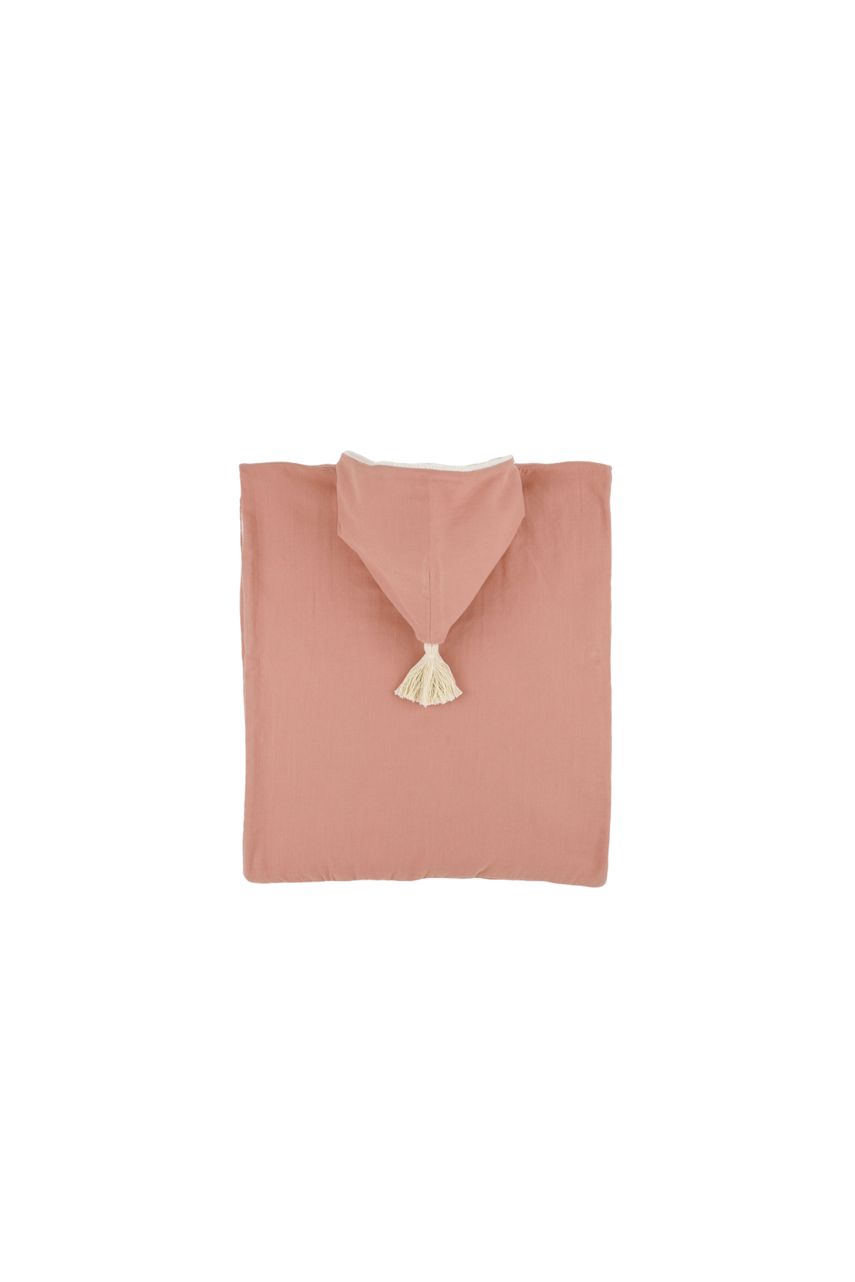 poncho liso para niño en muselina de algodón personalizable
