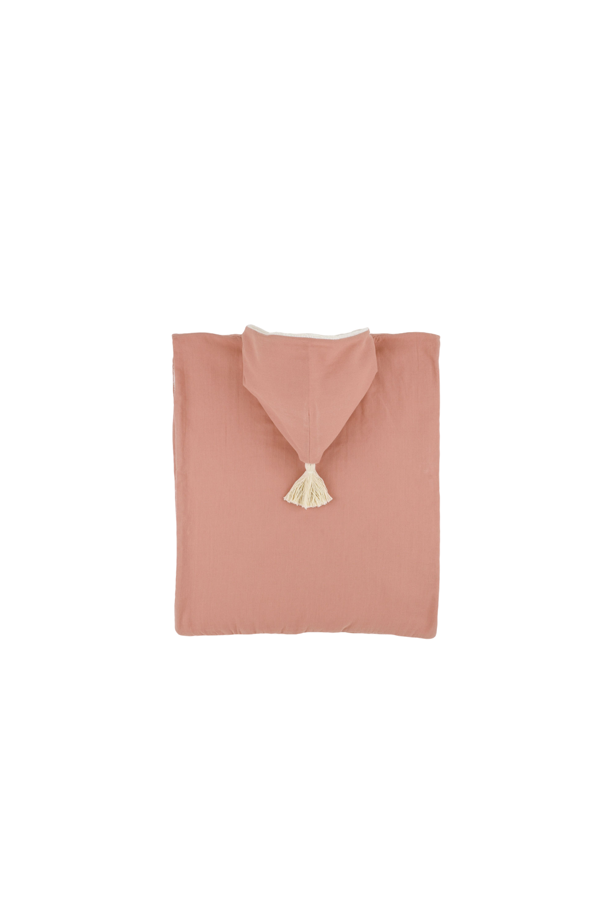 poncho uni enfant en lange de coton personnalisable
