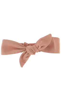 bonita diadema con lazo liso y ajustable de gasa de algodón para bebé y niña pequeña