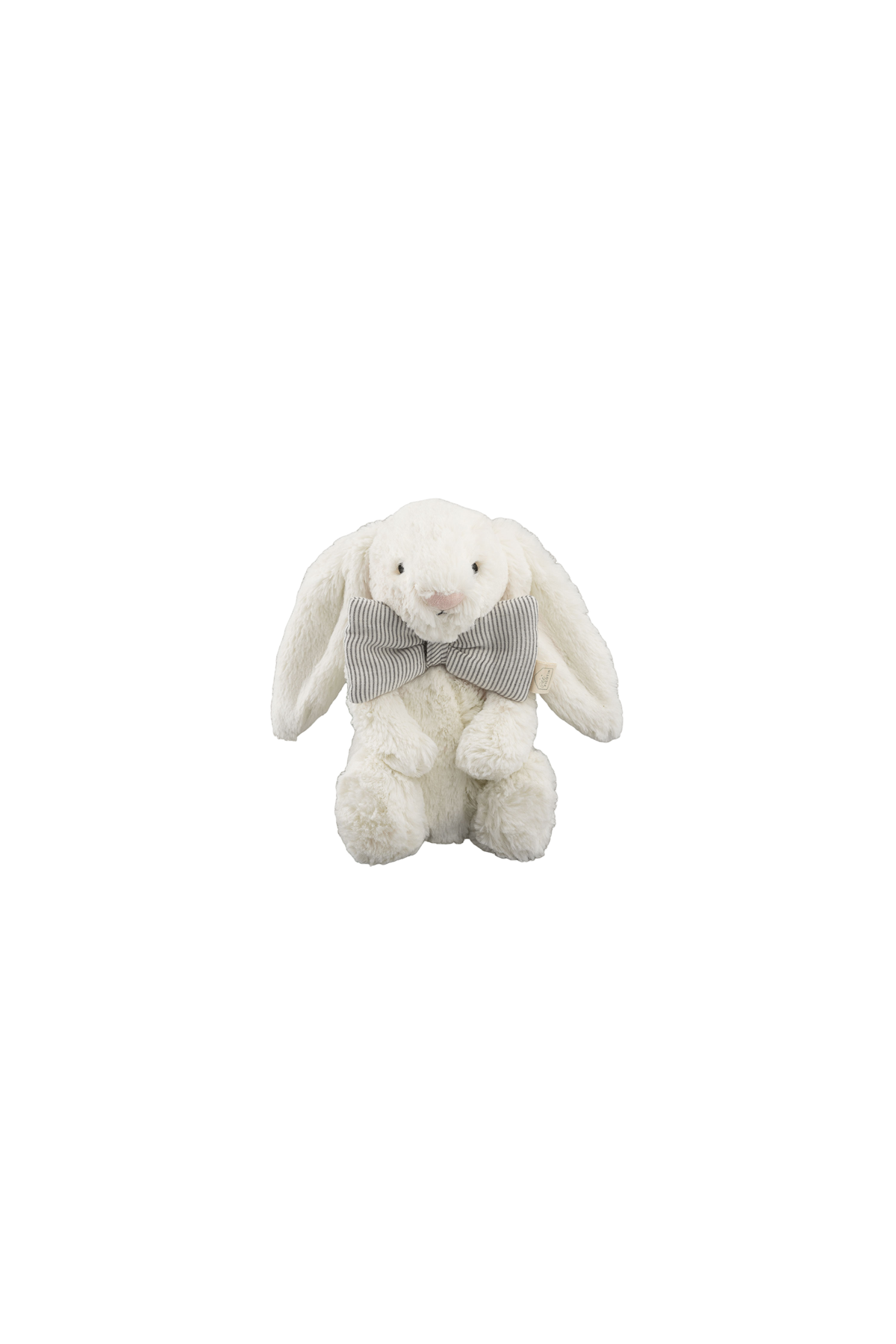 soft cuddly bunny comforter with bow tie - birth gift idea