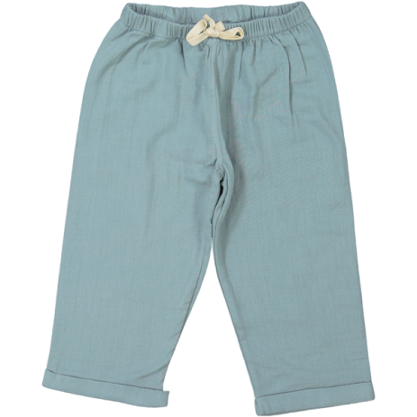 pijama infantil de dos piezas en gasa de algodón orgánico con botones de madera