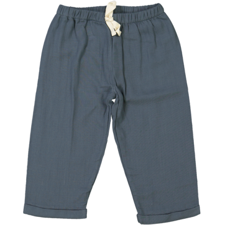 pijama infantil de dos piezas en gasa de algodón orgánico con botones de madera